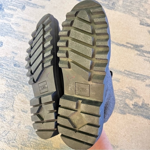 TOM’S MENS CORDOVA CHARCOAL WOOL LEATHER LACE UP HIKING BOOTS SIZE 9 NWT - Picture 5 of 9